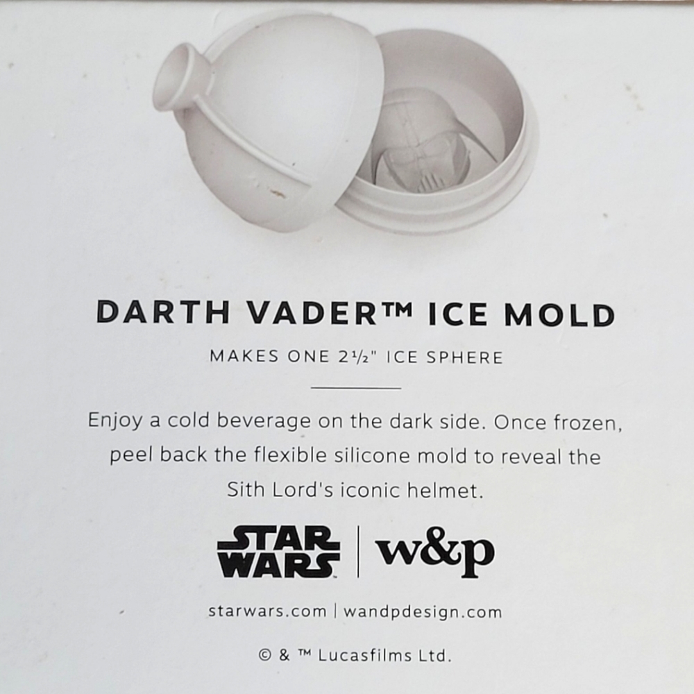 NEW Star Wars Darth Vader Ice Mold Sphere Ice Mold Star Wars Gift Barware